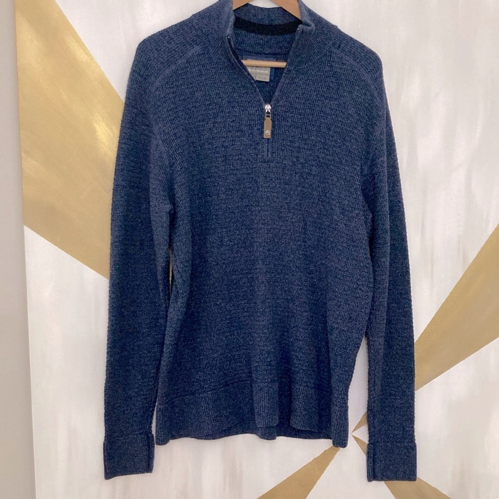 Royal Robbins Wool Blend Blue Zip Up Sweater